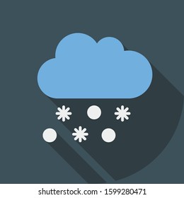 Weather Flat icons for cloud  & snowfall
