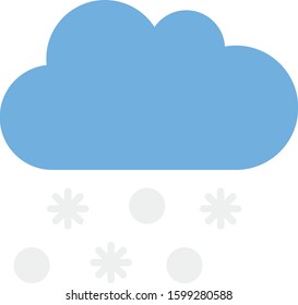 Weather Flat icons for cloud  & snowfall