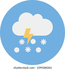 Weather Flat icons for cloud  & snowfall 
