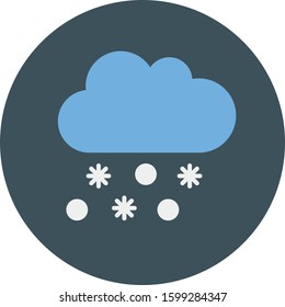 Weather Flat icons for cloud  & snowfall