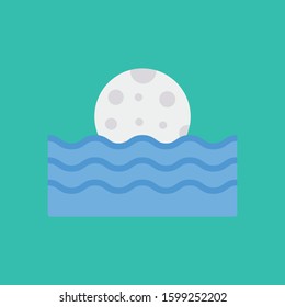 Weather Flat icons for crescent  & night 