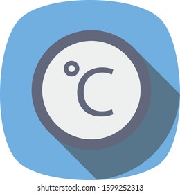 Weather Flat icons for degree  & temperature 