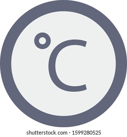 Weather Flat icons for degree  & temperature 