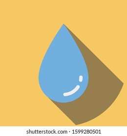 Weather Flat icons for drop  & rain 