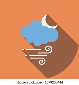 Weather Flat icons for moon  & wind 