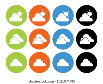 Iconos planos del tiempo para web