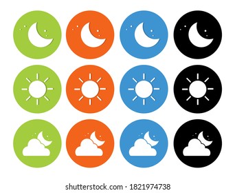 Iconos planos del tiempo para web