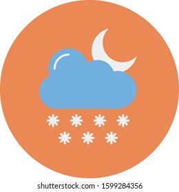 Weather Flat icons for snowfall  & snow flake 