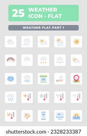 weather flat style icon design