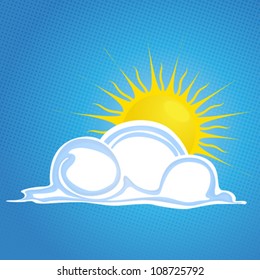 Weather forecast background with a partly rain day