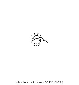 Weather forecast black line icon