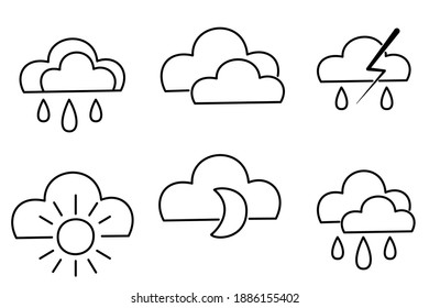 Weather forecast cloud icon symbol vector illustration