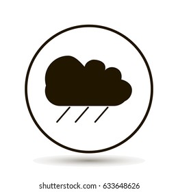 Weather. Weather forecast. Cloud, rain on a white  background