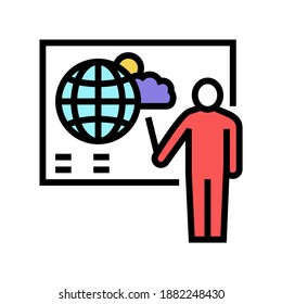 weather forecast color icon vector. weather forecast sign. isolated symbol illustration