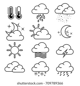 Weather Forecast Concept Stock Vector (Royalty Free) 709789366 ...