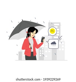 Weather forecast concept illustration vector