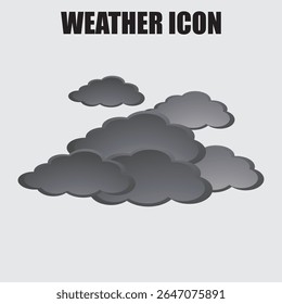 Weather forecast depiction showing rain falling from gray clouds, a simple graphic for meteorological updates.	
