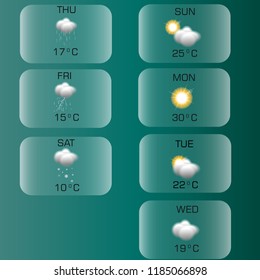 weather forecast design template vector