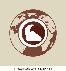 weather forecast globe with shadow icon graphic vector ilustration eps 10