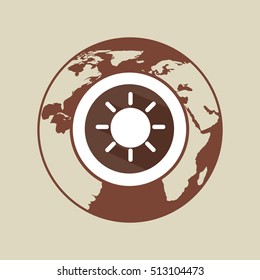 weather forecast globe with shadow icon graphic vector ilustration eps 10