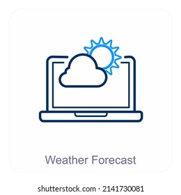 Weather Forecast And Weather Icon concept