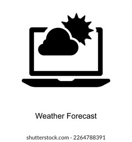 Weather Forecast and weather icon concept