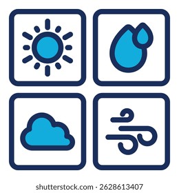 Elemento De Icono De Previsión De Clima Para Diseño