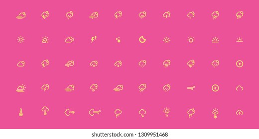 weather forecast icon set