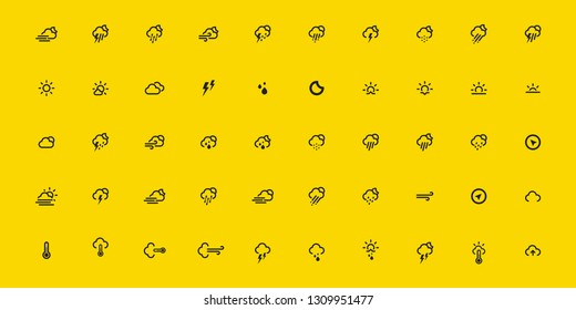 weather forecast icon set