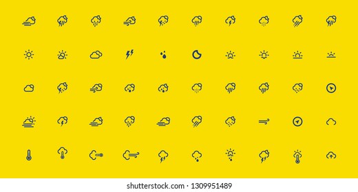weather forecast icon set