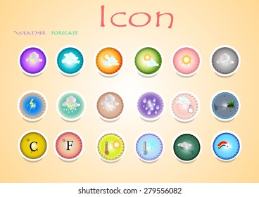 weather forecast icon set