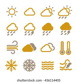 weather forecast icon set