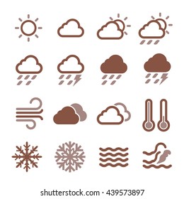 weather forecast icon set