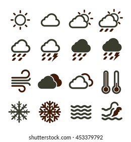 weather forecast icon set