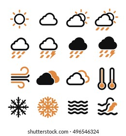 weather forecast icon set