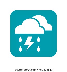 Weather forecast. Icon or sign isolated on a white background. Vector