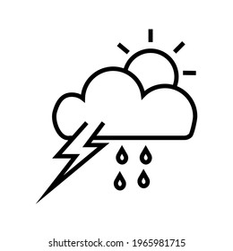 weather forecast icon. with a simple and editable design
