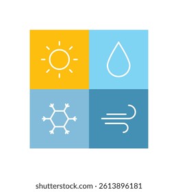 Weather Forecast icon. Stock Illustration. Stroke Editable