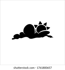 Icono de pronóstico del tiempo, ilustración de Vector de Sol y Nube