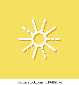 weather forecast icon with sun. Modern Icon for company brand. Vector Illustration.