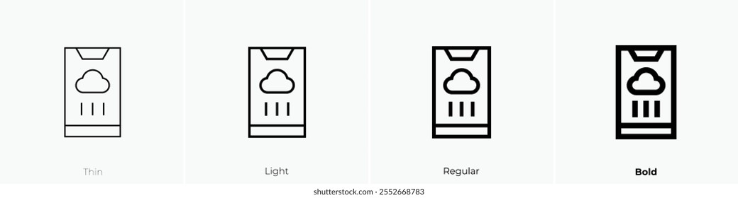 weather forecast icon. Thin, Light Regular And Bold style design isolated on white background