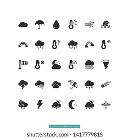 Weather Forecast Icon Vector Illustration Logo Template