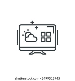 Weather forecast icon, vector illustration
