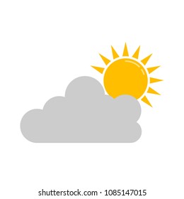 Weather Forecast Icon, Vector Seasons Clouds, Cloudy Weather