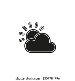 weather forecast icon, vector seasons clouds, cloudy weather