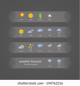 Weather Forecast Icons Vector Weather Forecast Icons Vector