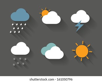 Weather Forecast Icons Vector/illustration