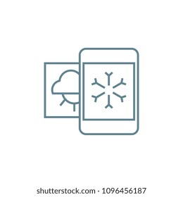 Weather forecast linear icon concept. Weather forecast line vector sign, symbol, illustration.