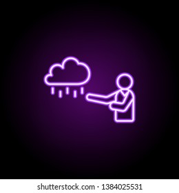 weather forecast neon icon. Elements of media, press set. Simple icon for websites, web design, mobile app, info graphics