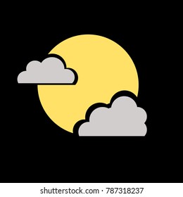 Weather forecast partly cloudy icon